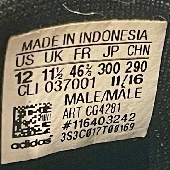 Adidas Edge RC Sporty Running Shoes Men's Sz 12 Black Red 137.4=J.8.5 - Picture 12 of 12